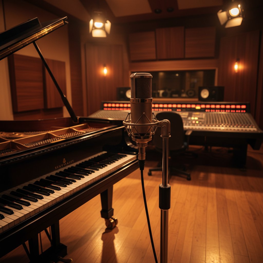 Professional recording studio control room with Neve console and monitoring system at Sotatu London